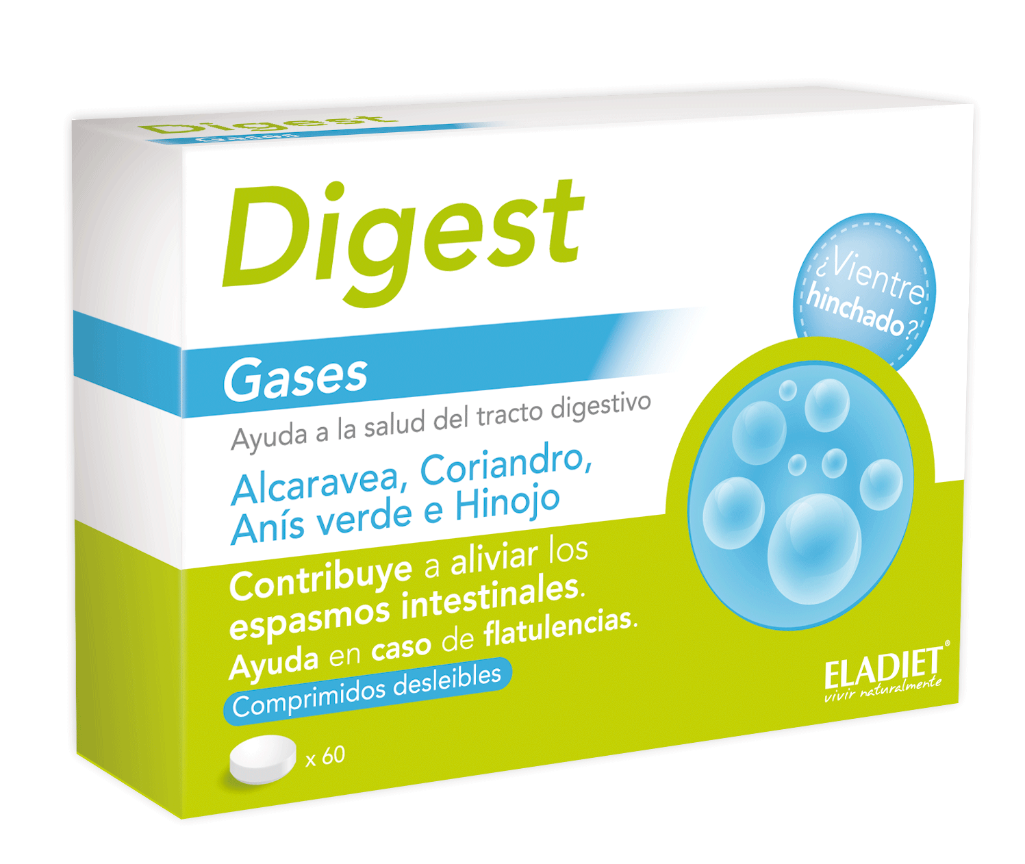 Imagen del producto Digest Gases de Laboratorios Eladiet ( ELADDEPUDIGEPAS )