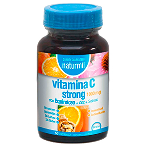 Imagen del producto Vitamina C Strong con equinácea + zinc + selenio de Laboratorios Naturmil ( NATUVITAVITAPAS )