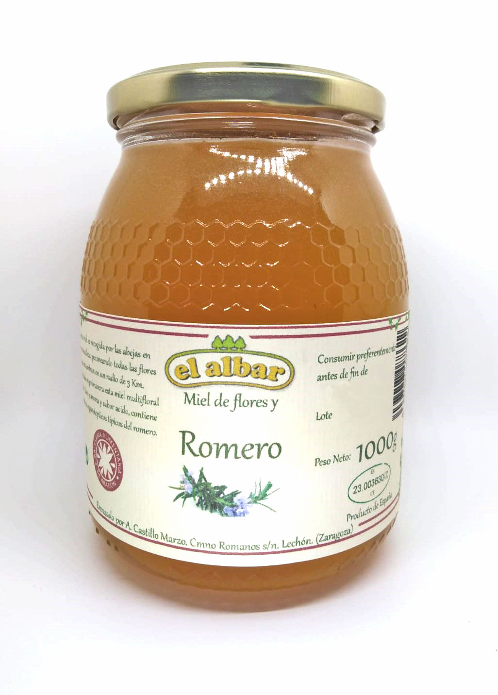 Imagen del producto Miel de Romero de Laboratorios El Albar ( EL AALIMMIEL )