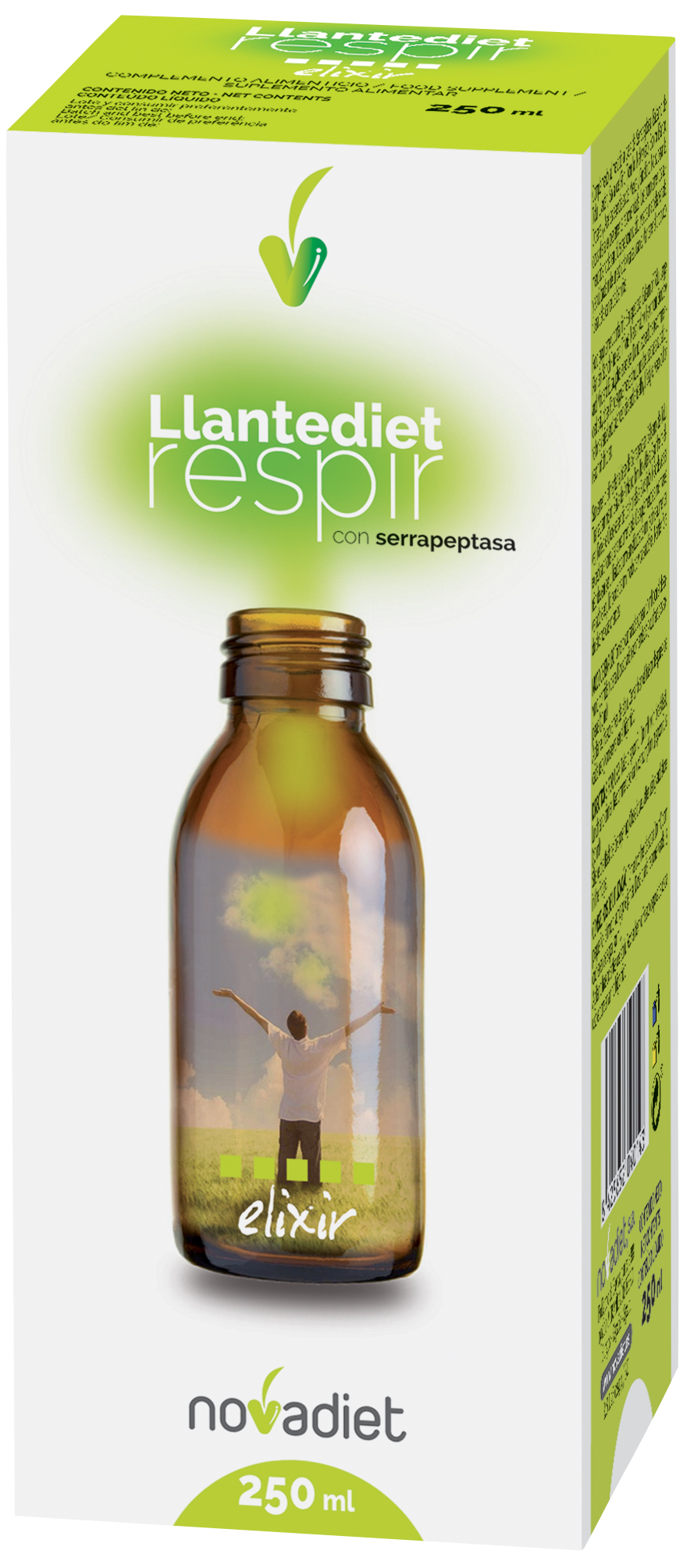 Imagen del producto Llantediet respir jarabe (con Serrapeptasa) de Laboratorios Novadiet ( NOVASISTLLAN )