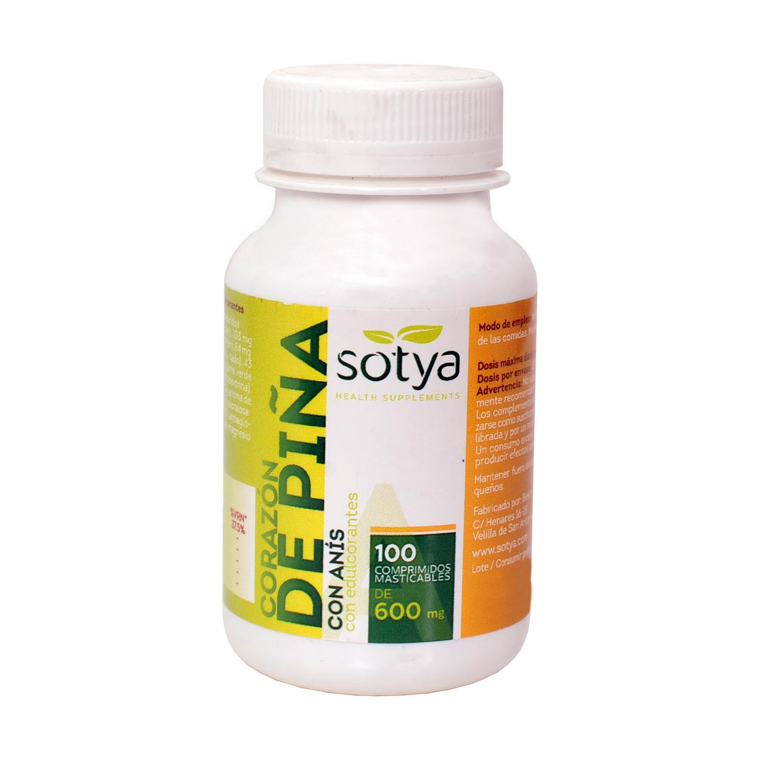 Imagen del producto Corazón de piña con anís de Laboratorios Sotya ( SOTYCONTCORAPAS ) Imagen del producto Corazón de piña con anís de Laboratorios Sotya ( SOTYCONTCORAPAS )